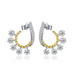 Earring 925 Sterling Silver AAA CZ Stone 3.2g Multilayer Plating Eardrop Dangle JTE21010