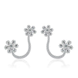 Earring 925 Sterling Silver AAA CZ Stone 5.62g Multilayer Plating Eardrop Dangle JTE2109