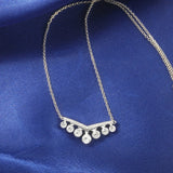 Seven Stars 925 Sterling Silver Necklace Love Smile Jewelry for Woman as Gift