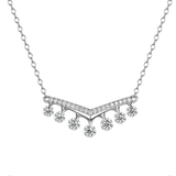 Seven Stars 925 Sterling Silver Necklace Love Smile Jewelry for Woman as Gift