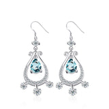 Earring 925 Sterling Silver AAA CZ Stone 7.44g Multilayer Plating Eardrop Dangle