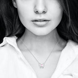 Passionate Butterfly 925 Sterling Silver Necklace Love Smile Jewelry for Woman as Gift